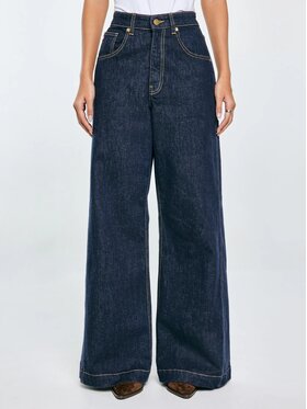 BIG STAR BIG STAR Jeansy BARB_657_190 Granatowy Straight Leg
