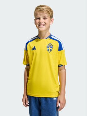 adidas adidas Koszulka techniczna Sweden 26 Home Kids Jersey Żółty Regular Fit