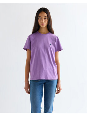 Wrangler Wrangler T-Shirt SIGN OFF TEE Fioletowy Regular Fit