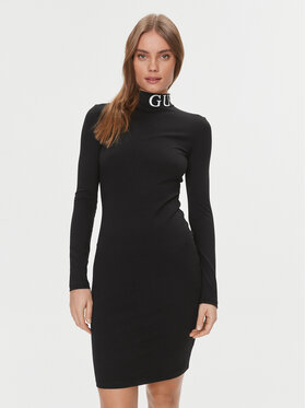 Guess Guess Vsakodnevna obleka Giulia V4RK01 MC04N Črna Slim Fit