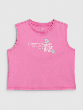 4F 4F Tank top SUMMER SPLASH Różowy Regular Fit