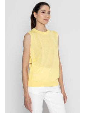Deni Cler Milano Deni Cler Milano Top T-DC-0008-D2-20-20-1 Żółty Regular Fit