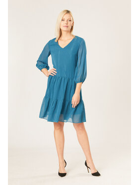 QUIOSQUE QUIOSQUE Každodenné šaty CHIFONTEATL DRESS Tyrkysová Regular Fit