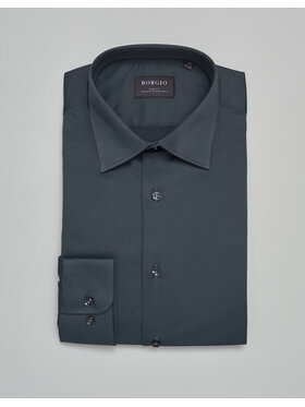 Borgio Borgio Koszula lumia Szary Slim Fit