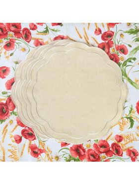 Roseberry Home Roseberry Home Podkładka na stół haftowana Beige Petali Beżowy