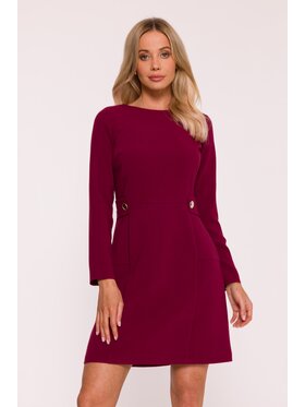 Stylove Stylove Sukienka wieczorowa S419 Bordowy A-Line Fit