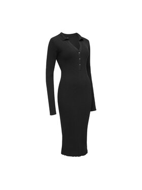 La Mania La Mania Úpletové šaty DOROTHY Černá Classic Fit