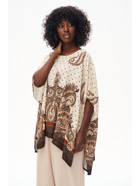 blue shadow blue shadow Tunika Sajder Beżowy Regular Fit