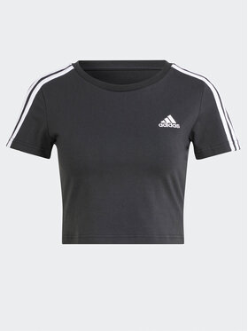 Adidas T-shirt Essentials 3-Stripes IR6111 Crna Slim Fit