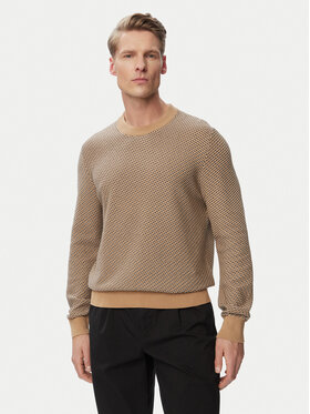 BOSS BOSS Megztinis H-Lofranco 50565565 Smėlio Regular Fit