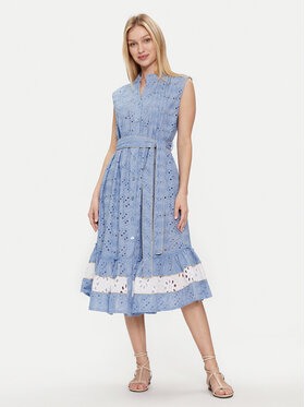 Iconique Iconique Rochie de vară Iris IC24-049 Albastru Regular Fit