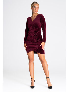 FIGL FIGLFIGL Vestito M963 Bordeaux Regular Fit