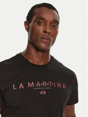 La Martina T-shirt ZMR007 JS206 Crna Regular Fit