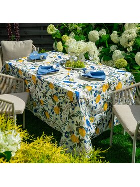 Roseberry Home Roseberry Home Obrus w cytryny Lemon Garden Niebieski