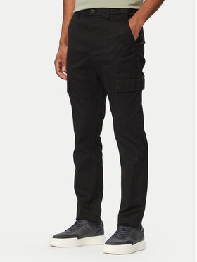 Calvin Klein Calvin Klein Kalhoty z materiálu Refined LV04LC619G Černá Regular Fit