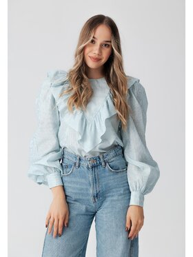 LAURELLA LAURELLA Bluzka 2SS017 Niebieski Regular Fit