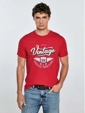 BIG STAR BIG STAR T-Shirt MERRET_603_150 Czerwony Basic Fit