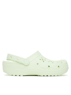 Crocs Crocs Papucs Classic Floral Cut-Out Clog 210927 Zöld