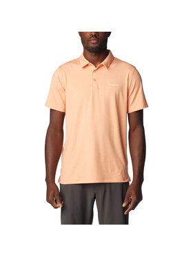 Columbia Columbia Polo Columbia Tech Trail Polo Shirt Pomarańczowy Regular Fit