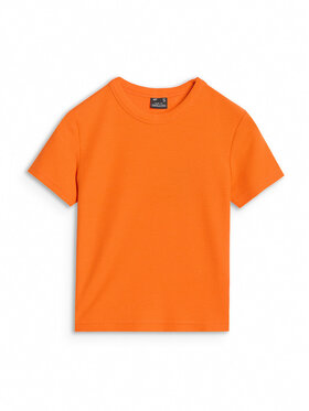 4F 4F T-Shirt MIDSHOP TEXTILE Πορτοκαλί Slim Fit