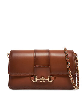 Tommy Hilfiger Tommy Hilfiger Torebka Heritage Leather Crossover Burn AW0AW17398 Brązowy