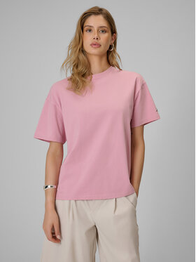 4F 4F T-Shirt BASIC+ Różowy jasny Loose Fit