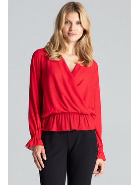 FIGL FIGL Halenka M690 Červená Regular Fit