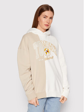 Tommy Jeans Tommy Jeans Суитшърт College DW0DW12717 Бял Oversize