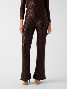 Guess Guess Spodnie materiałowe 180171 Brązowy Slim Fit