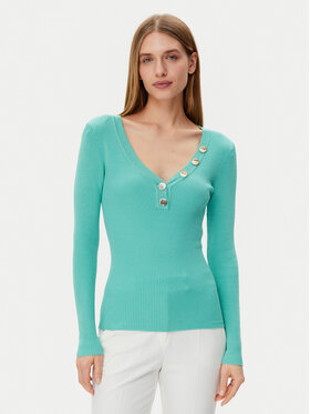 Morgan Morgan Pulover 201-MBANBI.N Verde Slim Fit