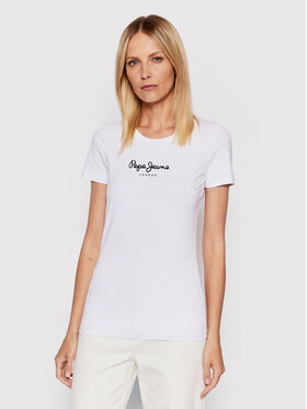 Pepe Jeans Pepe Jeans Футболка New Virgina PL505202 Білий Slim Fit