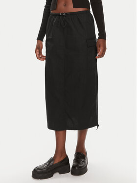 Brave Soul Brave Soul Midi suknja LSKW-272KELISBK Crna Straight Fit