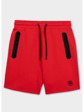 PITBULL PITBULL Szorty materiałowe Szorty dresowe męskie DOGWOOD XXL Czerwony Regular Fit