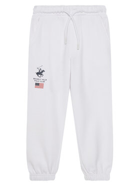 Beverly Hills Polo Club Beverly Hills Polo Club Sportinės kelnės P-SS26B-TF0033K Balta Regular Fit