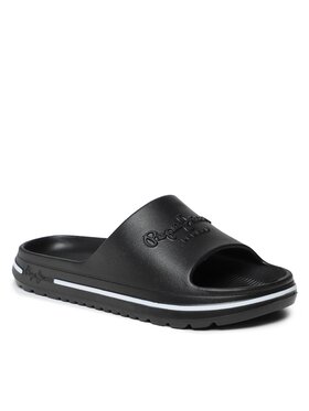 Pepe Jeans Natikači Beach Slide W PLS70131 Črna