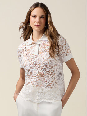 Oltre Oltre T-Shirt G500J004402N011 Biały Regular Fit
