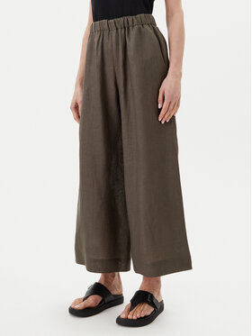 Max Mara Max Mara Spodnie materiałowe Minnie 2516131018 Zielony Relaxed Fit