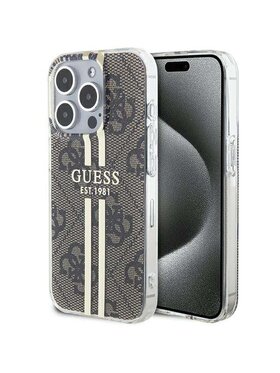 Guess Guess Etui na telefon Apple iPhone 15 Pro Brązowy