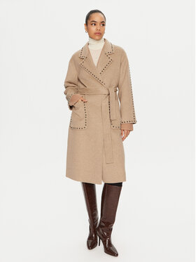ViCOLO ViCOLO Wollmantel TS0032 Beige Regular Fit