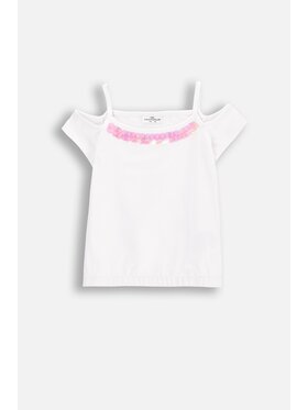Coccodrillo Coccodrillo Tričko WC5143302IGK-001 Biela Regular Fit