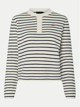 Pieces Pieces Пуловер Senna 17156406 Екрю Regular Fit