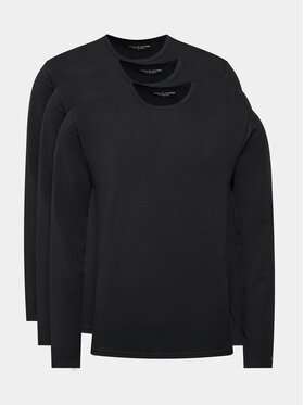 Tommy Hilfiger Tommy Hilfiger Комплект з 3 лонгслівів UM0UM03022 Чорний Slim Fit