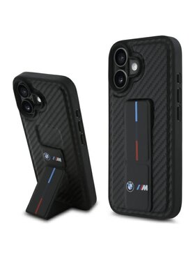 BMW Motorsport BMW Motorsport Etui na telefon M Grip Stand Smooth and Carbon Czarny