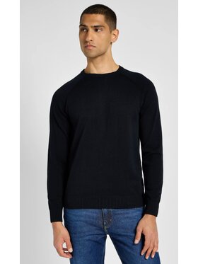 Lee Lee Sweter Clean Raglan Sweater Czarny Slim Fit