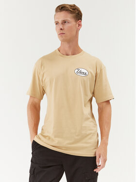 Vans Vans Тишърт Gas Station Logo Ss Tee VN0008FB Бежов Classic Fit
