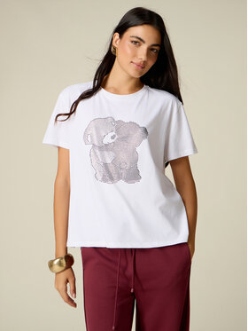 Oltre Oltre T-Shirt G098J004709N011 Biały Regular Fit