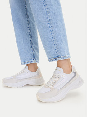 Tommy Hilfiger Tommy Hilfiger Laisvalaikio batai Th Sporty Chic Runner FW0FW09187 Balta
