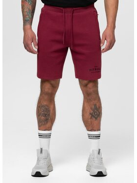 PITBULL PITBULL Szorty materiałowe SAMPSON Bordowy Regular Fit