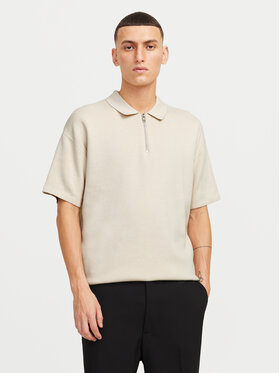 Jack&Jones Jack&Jones Polo Troy 12269617 Μπεζ Relaxed Fit