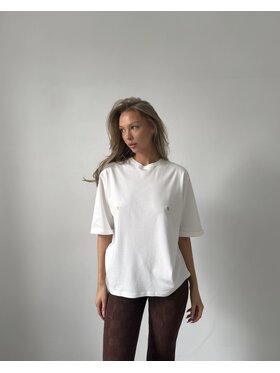 Le Songe Le Songe T-Shirt PISTACHIO Biały Oversize